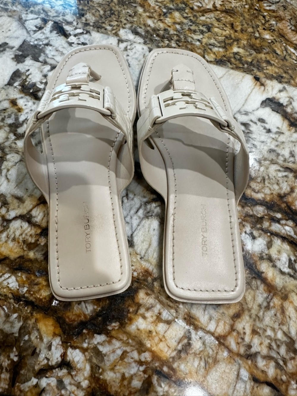 Tory Burch Cream Georgia Sandals - Picture 2 of 6